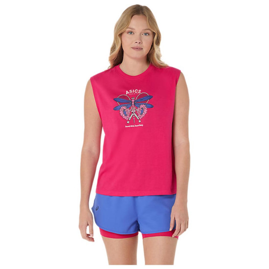 Asics Γυναικεία αμάνικη μπλούζα Game Seasonal Graphic Top Asics Γυναικεία αμάνικη μπλούζα Game Seasonal Graphic Top